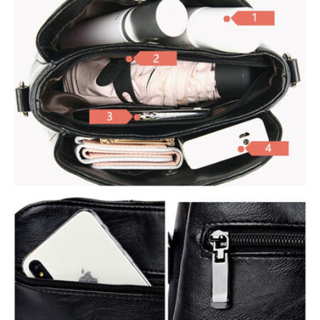 Bolsa De Ombro Tiracolo Em Couro Sintético Médio Promocional - Imagem 13
