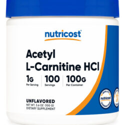 Suplemento Nutricost Acetil L-carnitina Hci (alcar) 100g