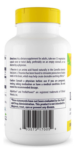 Healthy Origins L-theanine (alphawave), 100 Mg - Suporte Ao - Imagem 3