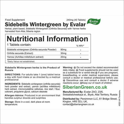 Evalar Orthilia Secunda Sidebells Wintergreen Yarrow Herb 40 - Imagem 3