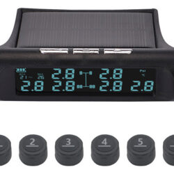 Monitor De Pressão De Pneu De Carro Sem Fio 6 Sensores Exter