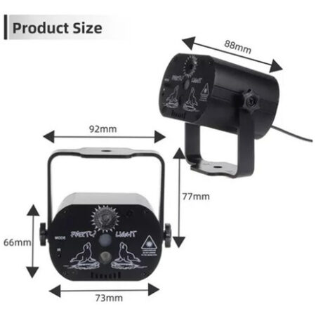 Novo Mini Projetor Laser Stage Light Jogo + Controle Remoto - Imagem 4