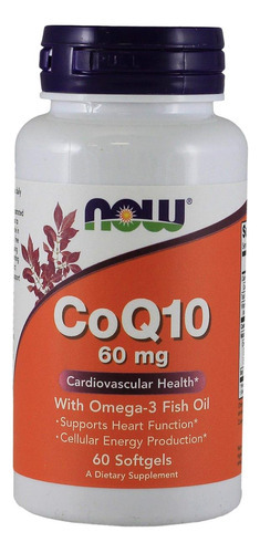 Agora Alimentos Coq10 60 Mg 3 Óleos De Peixe, 60 Softgel