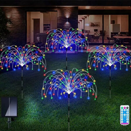 4 Peças De Fogos De Artifício Com Luzes Solares Para Decoraç — foto 4 4 Peças De Fogos De Artifício Com Luzes Solares Para Decoraç — foto 4