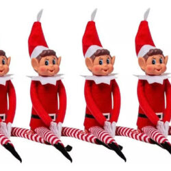 Bonecas Decorativas De Elfos De Natal, 4 Peças