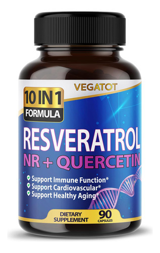 Vegatot 10 Em 1 Força Resveratrol 11.500mg Com Quercetina En