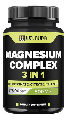 Complexo De Magnésio 3 Em 1 20% Purificado - 500 Mg De Bisgl