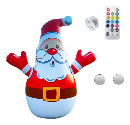 Papai Noel Inflável De Natal Com Controle Remoto, Enfeite - Imagem 4