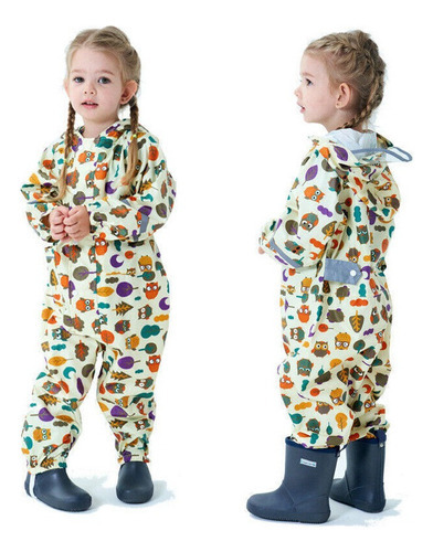 Capa De Chuva Infantil Capa Impermeável Poncho Fato De Chuva - Imagem 63