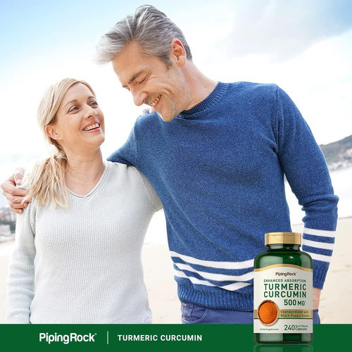 Piping Rock Curcumina Com Pimenta Preta 500 Mg | 240 Cápsula - Imagem 6