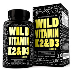Wild Foods 5000ui Vitamina D3 + K2 | (100mcg Mk7) Com Extrat