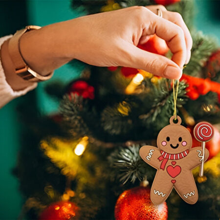 12 Enfeites De Árvore De Natal, Gingerbread Man - Imagem 8