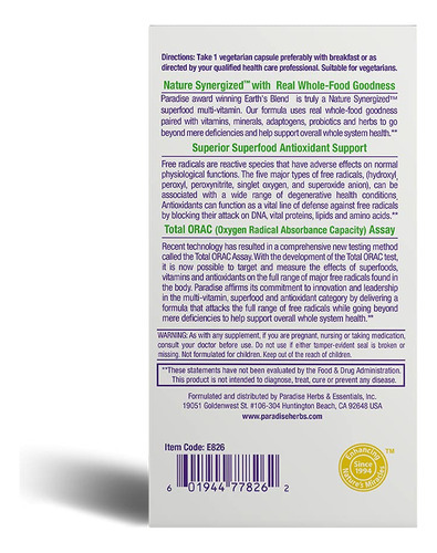 Multivitamínico Paradise Superfood 60 Cápsulas - Imagem 6