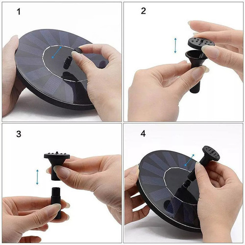 1 Bomba D"água Para Fonte Solar Com Bicos Para Jardim, - Imagem 6