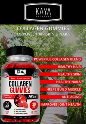 Gomas De Colágeno Kaya Naturals Para Homens E Mulheres - Su - Imagem 2