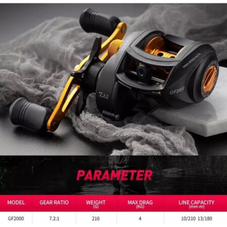Carretilha De Pesca Gf2000 15kg Drag 5 Rolamentos High Speed - Imagem 3