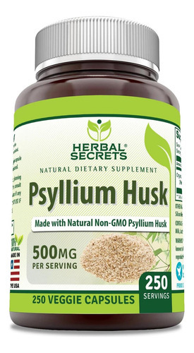 Suplemento De Casca De Psyllium De Segredos De Ervas | 500mg