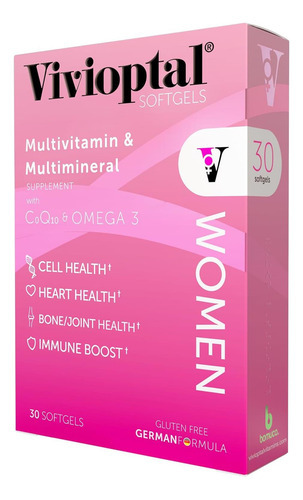 Vivioptal Women 30 Softgels - Suplemento Multivitamínico E M