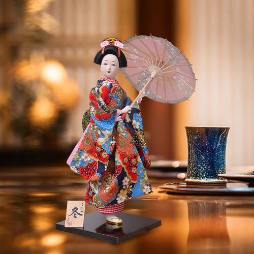 Bonecas Geisha Japonesas, Artesanato, 30cm, Bonecas Kimono, - Imagem 7