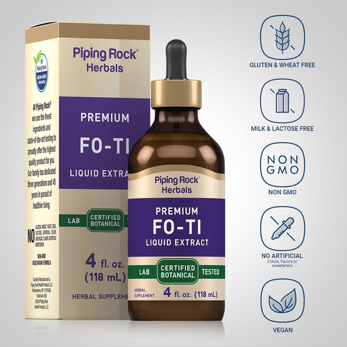 Suplemento Fo-ti Da Piting Rock | 4 Fl Oz | Extrato Líquido - Imagem 3