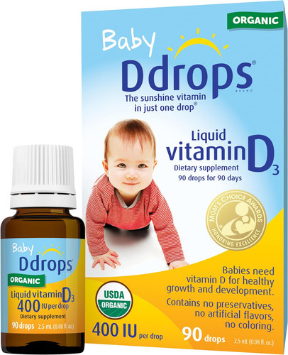 Ddrops Organic Baby 400 Iu 90 Gotas - Líquido Diário De Vita