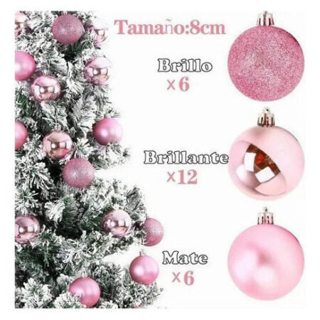 Novo 24 Esferas De Natal, Doces, Árvore De Decoração De - Imagem 2