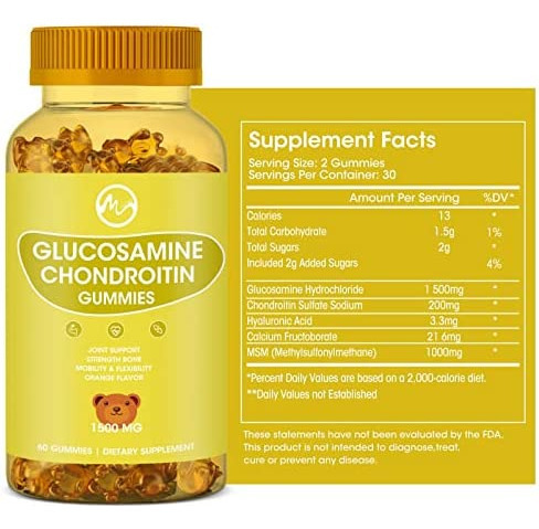Gomas De Glucosamina E Condroitina Com Msm - 1500 Mg De For - Imagem 2