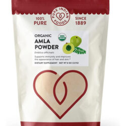 Puro Pó De Amla Orgânico De Alimentos Indianos, 8 Onças, Ama