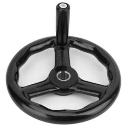Y Volante De Torno De Baquelite Antiderrapante Preto De 3