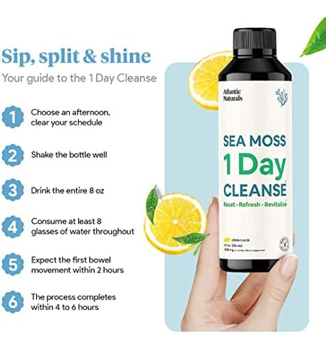 Atlantic Naturals Sea Moss 1 Day Cleanse - Desintoxicação D - Imagem 6