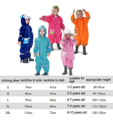 Capa De Chuva Infantil Capa Impermeável Poncho Fato De Chuva - Imagem 54