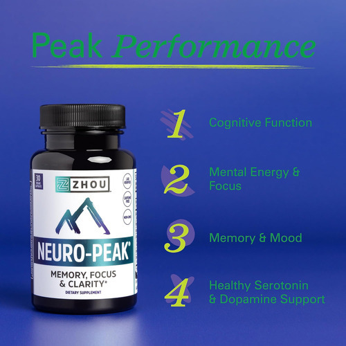Suplemento De Suporte Cerebral Zhou Neuro Peak | Fórmula De - Imagem 3