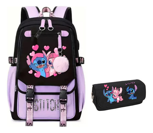Mochila De Grande Capacidade 2025 New Series Stitch W1 2pc - Imagem 14