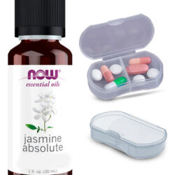 Now Foods Mistura Óleo Jasmim Absoluto 30ml + Porta Cápsulas