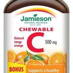 Jamieson Vitamina C Mastigável 500 Mg - Laranja Picante, Bôn