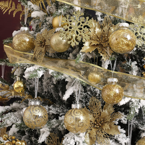 Enfeites De Bola De Natal De Plástico Grande Transparente In — foto 4 Enfeites De Bola De Natal De Plástico Grande Transparente In - Imagem 4