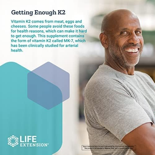 Life Extension Baixa Dose De Vitamina K2 45 Mcg Suporta Saú - Imagem 6