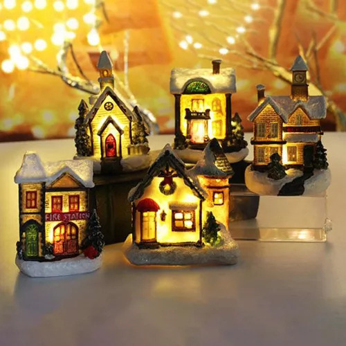 W 6 Decorações De Natal Sala De Neve Da Vila De Natal - Imagem 3