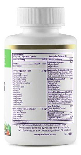Paradise Herbs, Earths Blend Vitamina D3, Superalimentos B - Imagem 3