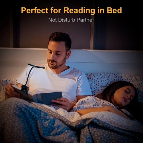 Luz De Leitura Para Livro Na Cama Led Recarregável - Imagem 4