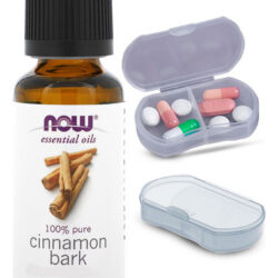Now Foods Óleo De Casca De Canela 30 Ml + Porta Cápsulas