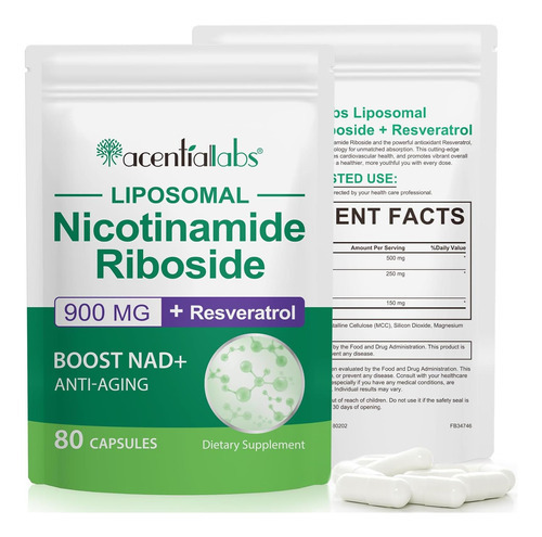Suplemento Lipossomal Nad Zixaok 900mg 'aumenta Nad + Com Na