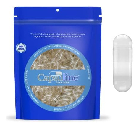 Capsulina Tamanho 0 Cápsulas De Gelatina Vazias, Transparent - Imagem 7