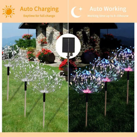 Luzes Solares De Fogos De Artifício, Luzes Decorativas 5pcs. - Imagem 25