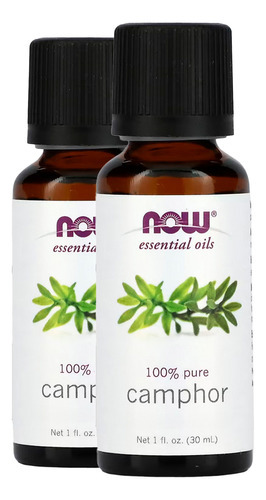 Óleo De Cânfora Now Foods 30 Ml Puro Importado 2un