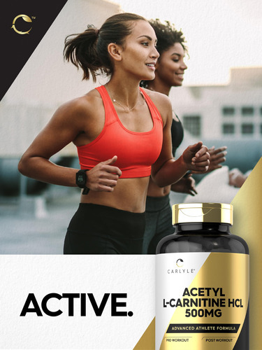 Suplemento Carlyle Acetil L-carnitina Hcl 500 Mg 180 Cápsula - Imagem 7