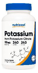 Suplemento Nutricost Citrato De Potássio 99mg 240 Cápsulas - Imagem 2