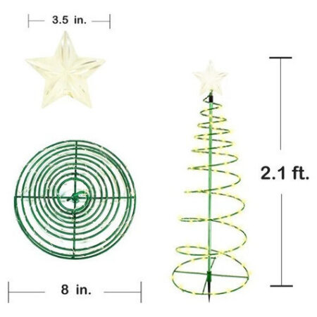 Pacote Com 3 Luzes Decorativas De Natal Para Jardim Ao Ar Li - Imagem 3