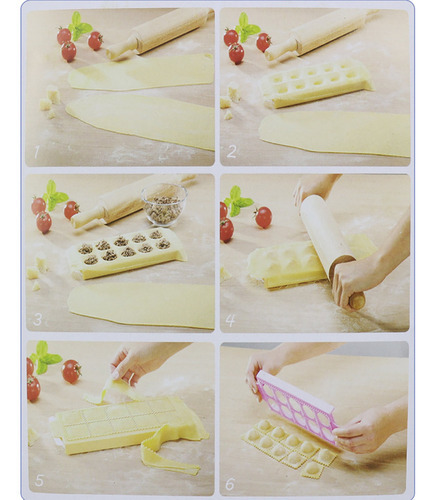 A Massa De Ravioli Molda O Molde Do Ravioli Do Silicone 2pcs - Imagem 6