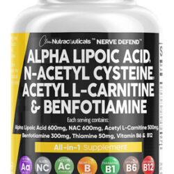Ácido Alfa Lipóico 600 Mg N-acetil Cisteína 600 Mg Acetil L